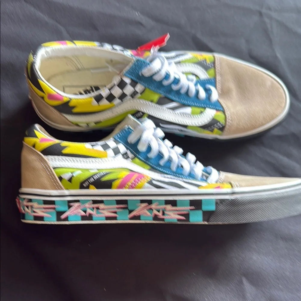 NWT- Vans Multicolor Graphic Sneakers - Picture 4 of 5